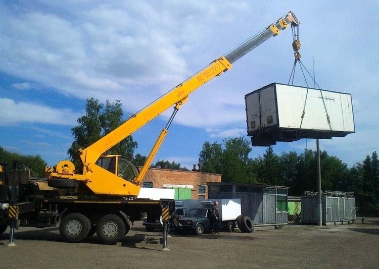 фото монтаж гаража автокраном