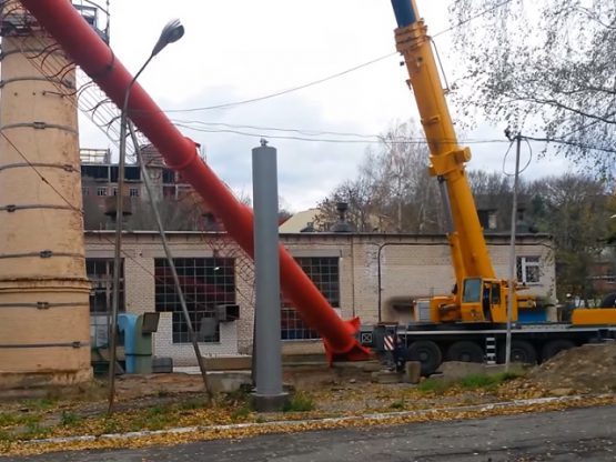 фото монтаж труб автокраном